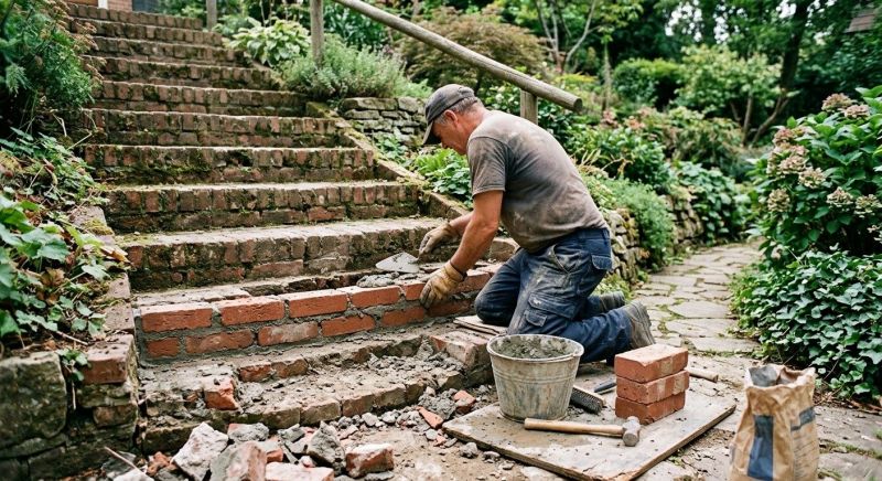 Brick Stairs Repair in Draper, UT