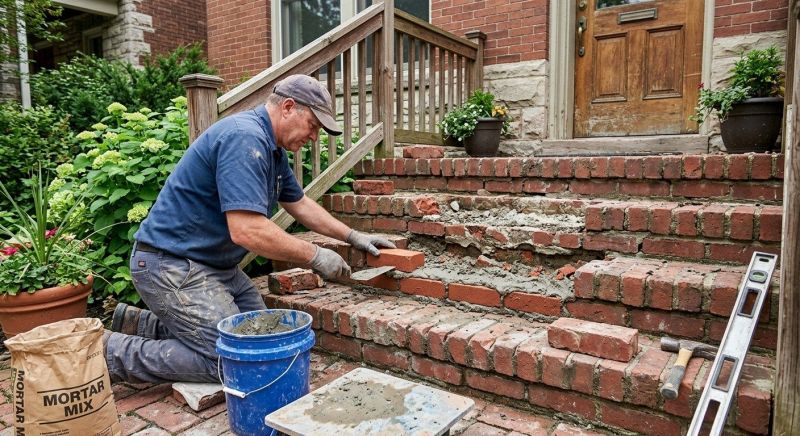 Brick Steps Repair in Park City, UT