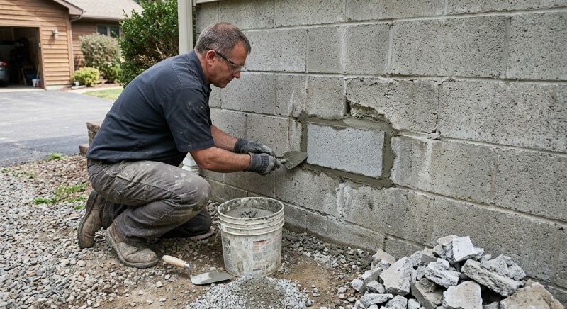 Cinder Block Wall Repair in Sandy, UT