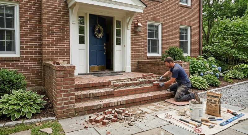 Entryway Brick Repair in Park City, UT