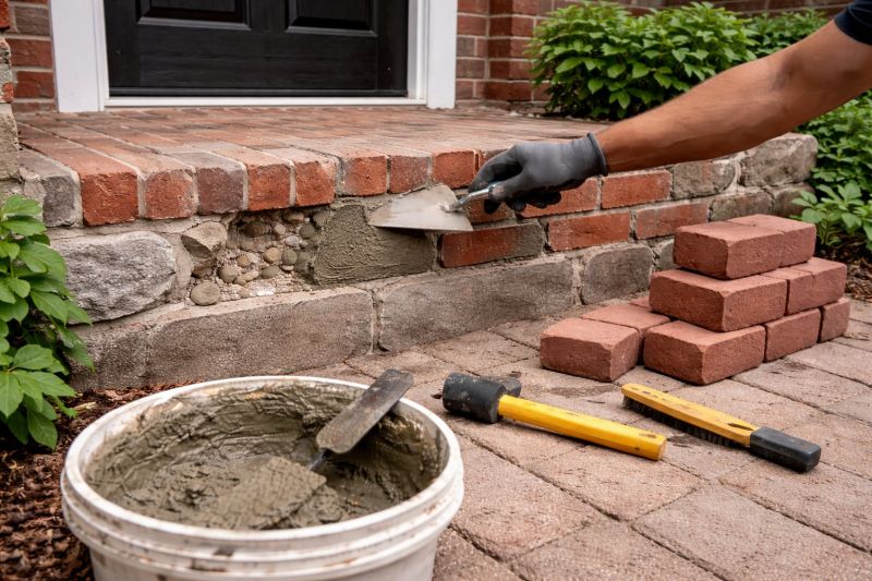Entryway Brick Repair in Park City, UT