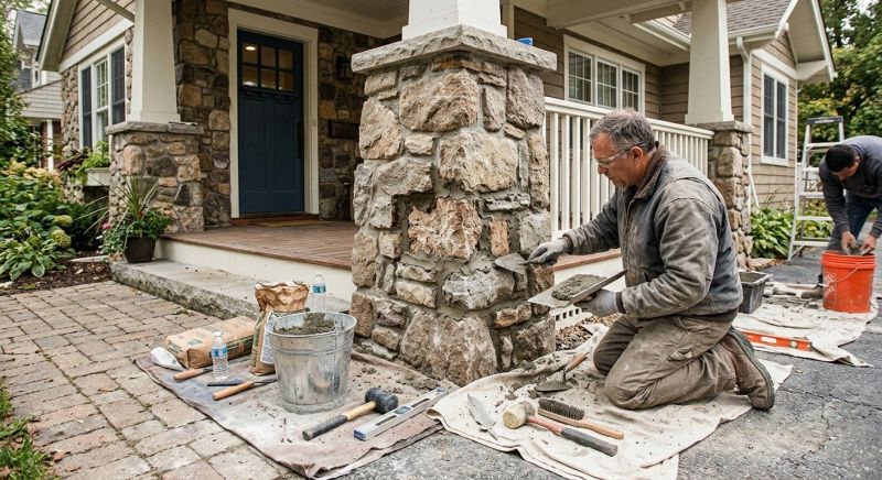 Stone Column Repair in Park City, UT