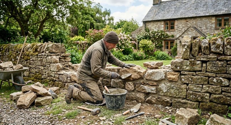 Stone Wall Repair in Draper, UT