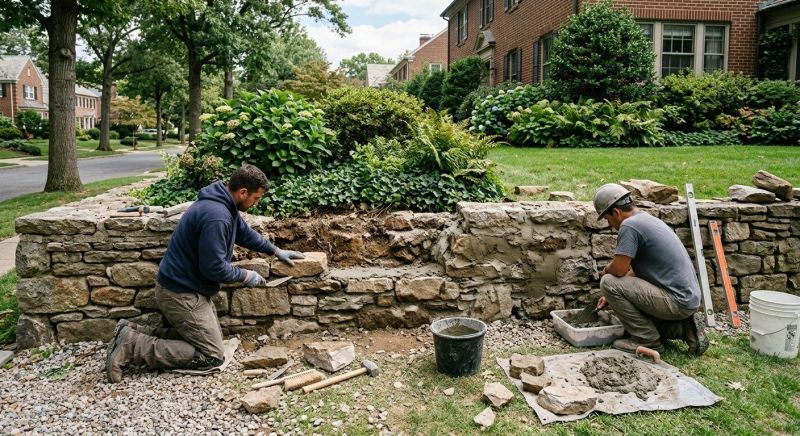 Stone Wall Repair in Sandy, UT
